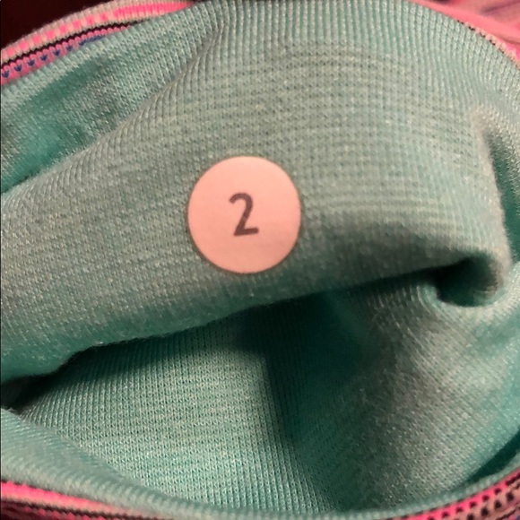 Lululemon Wunder Under Pink Cyber Stripe Leggings size 2 - Picture 5 of 11